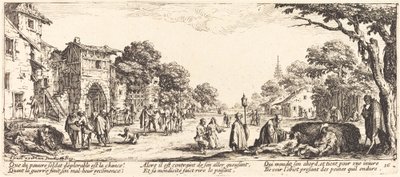 Soldati morenti lungo la strada da Jacques Callot