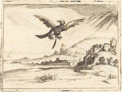 Aquila che perde una vecchia piuma, 1628 da Jacques Callot
