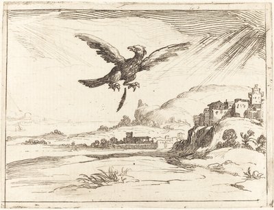 Aquila che perde una vecchia piuma, 1628 da Jacques Callot