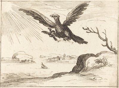 Aquila e giovani da Jacques Callot