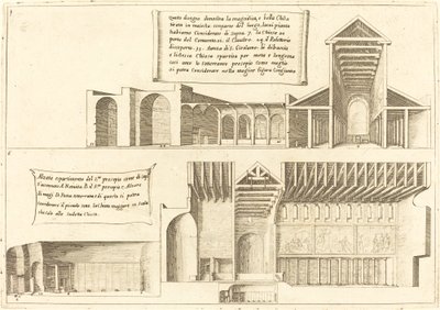Elevazione delle chiese compresa la Sacra Mangiatoia da Jacques Callot