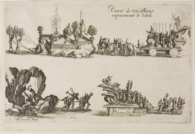 Ingresso di Sua Altezza, rappresentante il Sole, dal Combattimento alla barriera da Jacques Callot