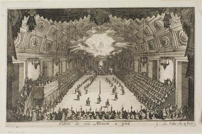 Ingresso di Sua Altezza a piedi, da Il combattimento alla barriera da Jacques Callot