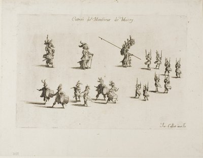 Ingresso di M. de Macey, dal Combattimento alla barriera da Jacques Callot