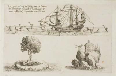 Ingresso del conte di Brionne, Gran Ciambellano di Sua Altezza, rappresentando Giasone, dal Combattimento alla barriera da Jacques Callot