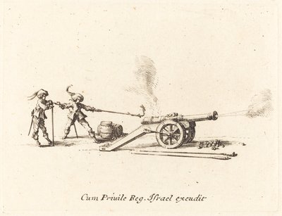 Sparare il cannone, 1634-1635 da Jacques Callot