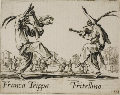 Franca Trippa - Fritellino, plate 23 from Balli di Sfessania da Jacques Callot