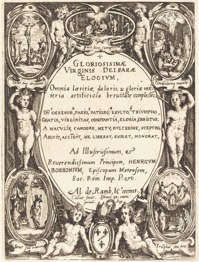 Frontespizio per "Gloriosissimae" da Jacques Callot