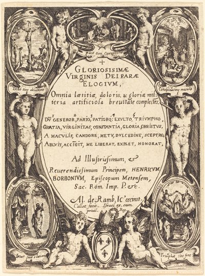 Frontespizio per "Gloriosissimae" da Jacques Callot