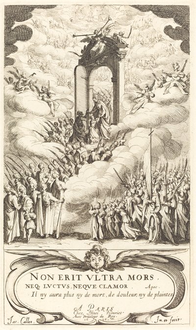 Frontespizio per "Il calendario dei santi" da Jacques Callot