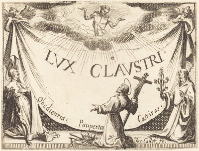 Frontespizio per "La Luce del Chiostro" da Jacques Callot
