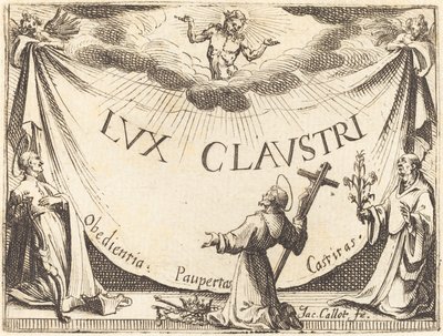 Frontespizio per "La luce del chiostro" da Jacques Callot