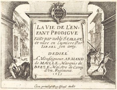 Frontespizio per "Il Figliol Prodigo" da Jacques Callot
