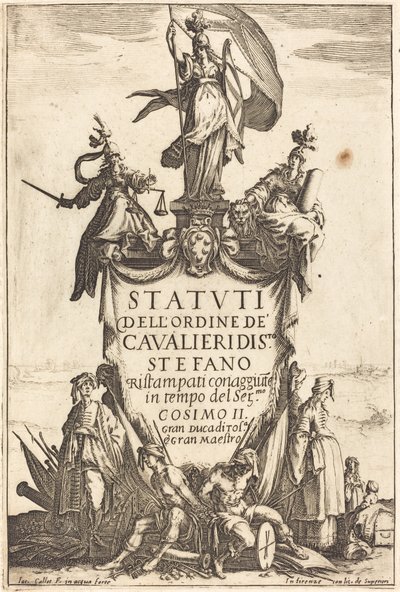 Frontespizio per gli "Statuti dell