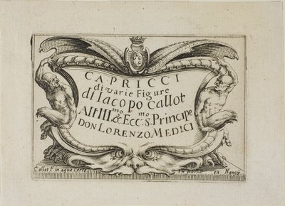 Frontispiece, from Capricci di varie figure (The Caprices) - The Nancy Set da Jacques Callot