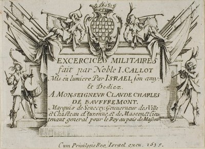 Frontespizio, da Gli esercizi militari da Jacques Callot