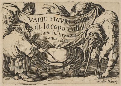 Frontespizio, da Varie Figure Gobbi, suite chiamata anche Les Bossus, Les Pygmées da Jacques Callot