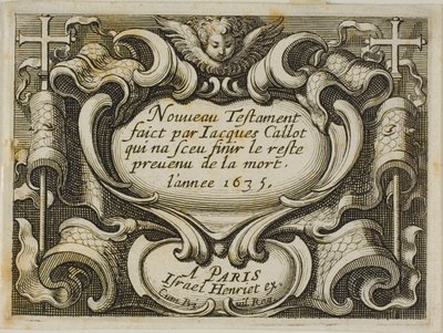 Frontespizio, dal Nuovo Testamento da Jacques Callot