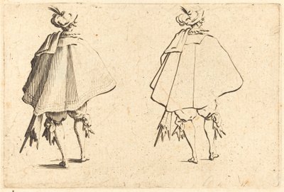 Gentiluomo in grande mantello, visto da dietro da Jacques Callot
