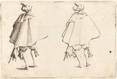 Gentiluomo in grande mantello, visto da dietro da Jacques Callot