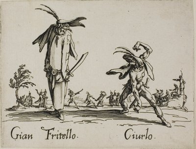 Gian Fritello - Ciurlo, plate 7 from Balli di Sfessania da Jacques Callot
