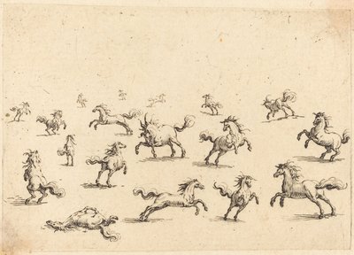 Cavalli al galoppo da Jacques Callot