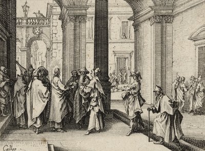 Gesù e i dottori della legge da Jacques Callot