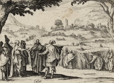 Gesù e i farisei, 1635 da Jacques Callot