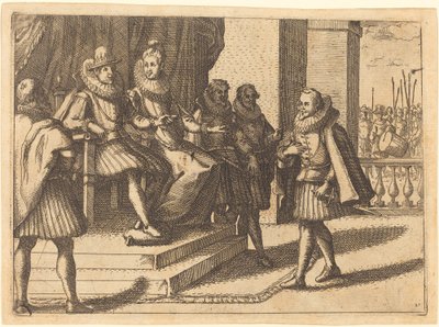 Re e regina in consultazione sui turchi da Jacques Callot