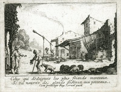 La vita del figliol prodigo ... (incisione) da Jacques Callot