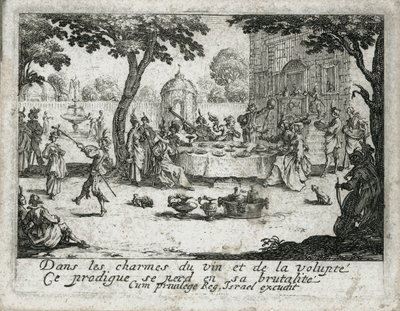 La vita del figliol prodigo ... (incisione) da Jacques Callot