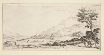 La caccia agli uccelli, da Paesaggi per Giovanni de Medici da Jacques Callot