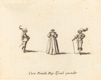 Signora Vista da Dietro, e Due Gentiluomini da Jacques Callot