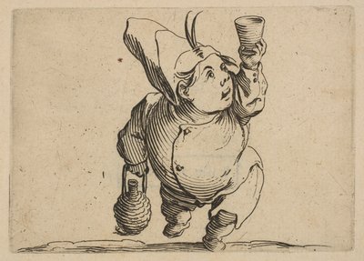Il bevitore visto di fronte, da Varie Figure Gobbi, 1616-22 da Jacques Callot