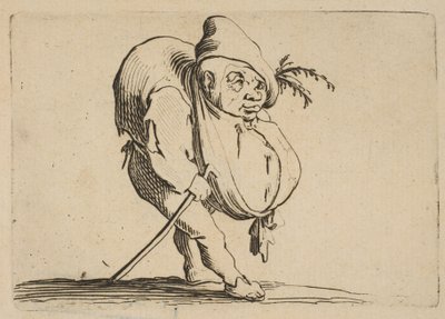 Il gobbo con un bastone da Jacques Callot