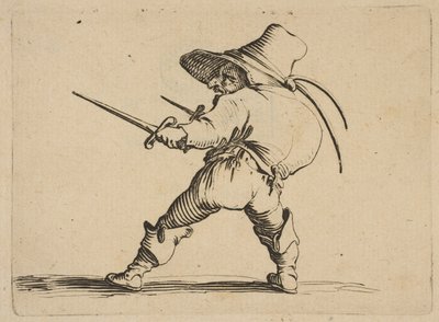 Il duellista con spada e pugnale da Jacques Callot
