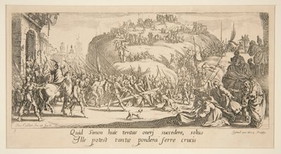 Il trasporto della croce, da La Grande Passione da Jacques Callot