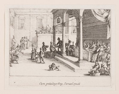 Le festin (Il banchetto), dalla serie La vie de l da Jacques Callot