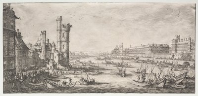 Le due grandi vedute di Parigi: Vista del Louvre da Jacques Callot