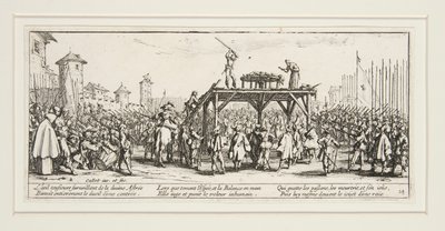 Les grandes misères de la guerre: No. 14 - La ruota da Jacques Callot