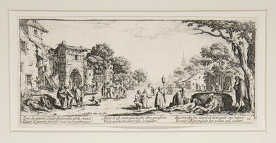 Le grandi miserie della guerra: No. 16 - I morenti sul bordo delle strade da Jacques Callot