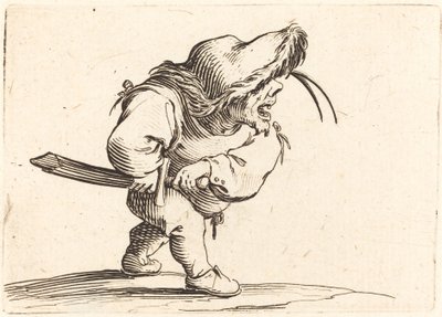 Uomo che si prepara a sguainare la spada, c. 1622 da Jacques Callot