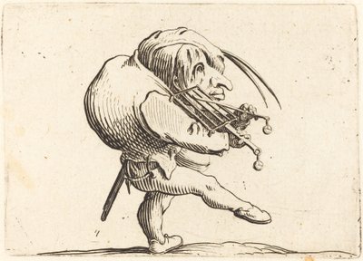 Uomo che raschia una griglia da Jacques Callot