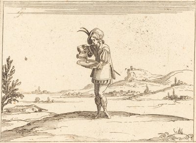 Uomo che lava una perla da Jacques Callot