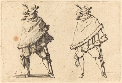Uomo avvolto nel suo mantello da Jacques Callot