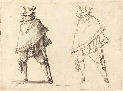 Uomo avvolto nel suo mantello da Jacques Callot