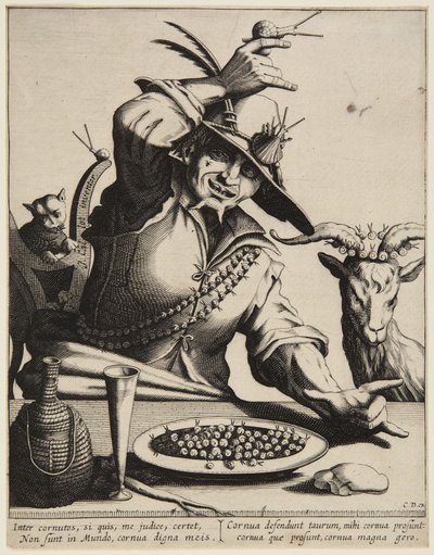 Uomo con lumache da Jacques Callot