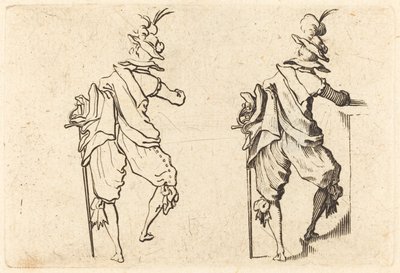 Uomo con spada da Jacques Callot