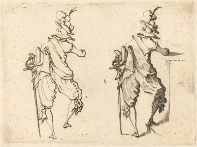 Uomo con spada da Jacques Callot