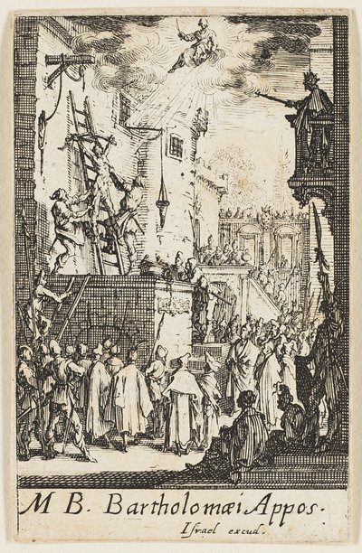 Martirio di San Bartolomeo, tavola 9 da I martiri degli Apostoli da Jacques Callot